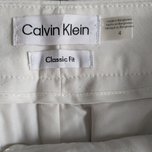 Calvin Klein Classic Fit Pants, size 4, white - Picture 5 of 8